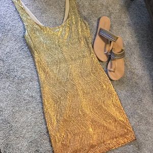 Metallic golden sunset minidress by As U Wish 0/2